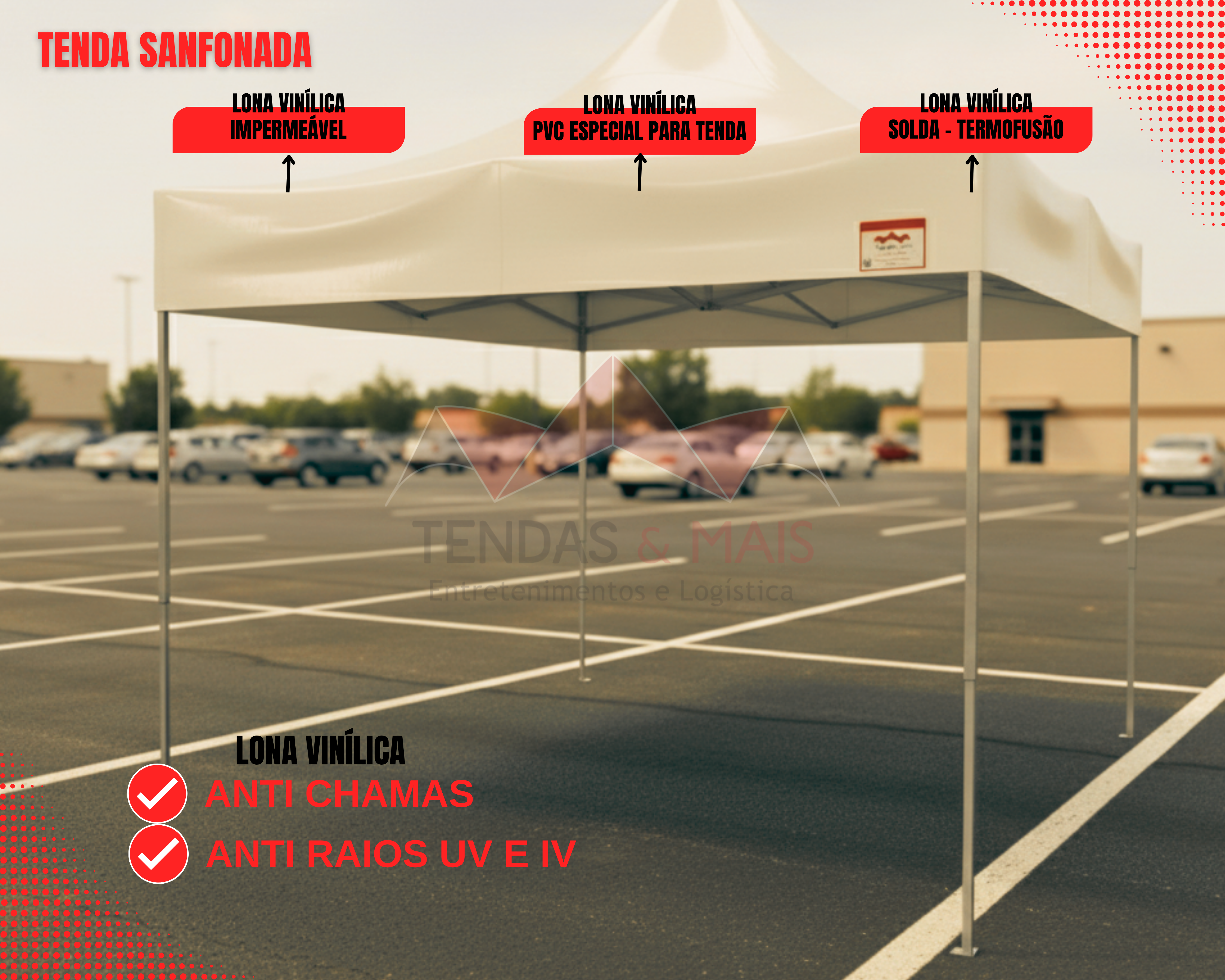 Tenda Sanfonada 5x5_Lona Vinílica