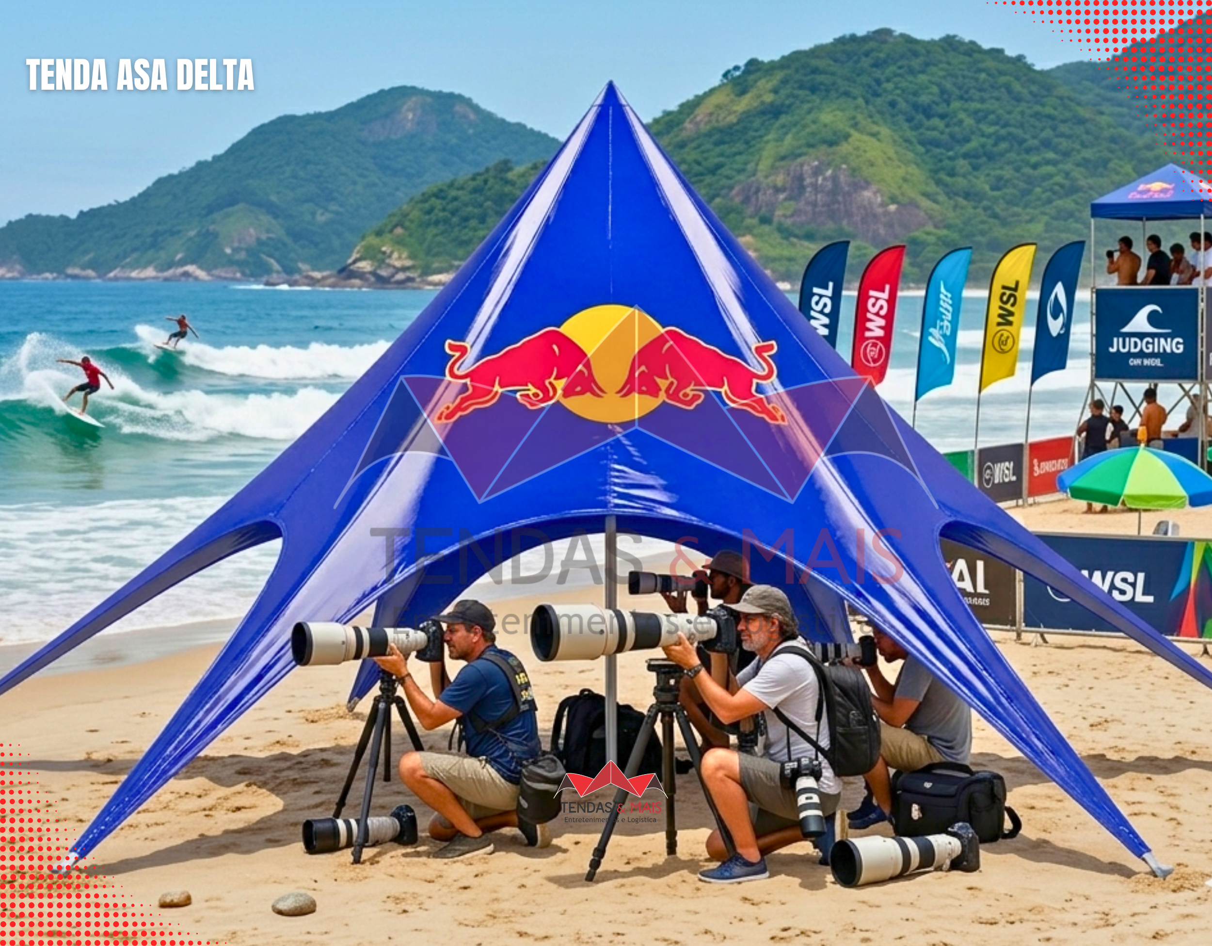 Tenda Asa Delta RedBull Tendas e Mais
